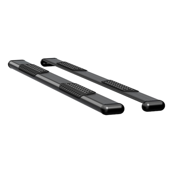 O-MEGA II 6IN OVAL STEPS BLACK TEXTURED POWDER COAT